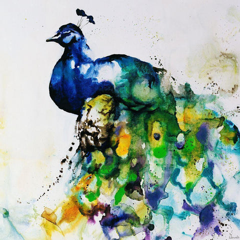 Plumes and Feathers Black Modern Wood Framed Art Print with Double Matting by Edmunds, Sydney