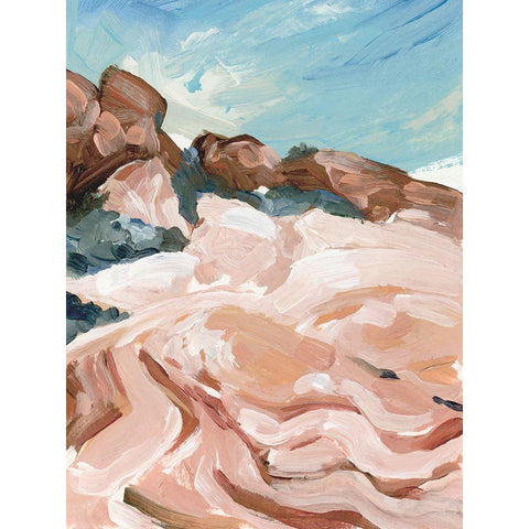 Impasto Plateau I White Modern Wood Framed Art Print by Parker, Jennifer Paxton