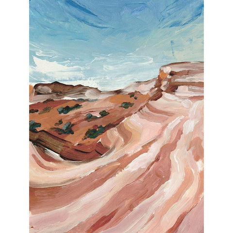 Impasto Plateau II White Modern Wood Framed Art Print by Parker, Jennifer Paxton