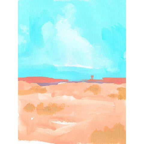Wide Open Spaces II White Modern Wood Framed Art Print by Green, Jacob