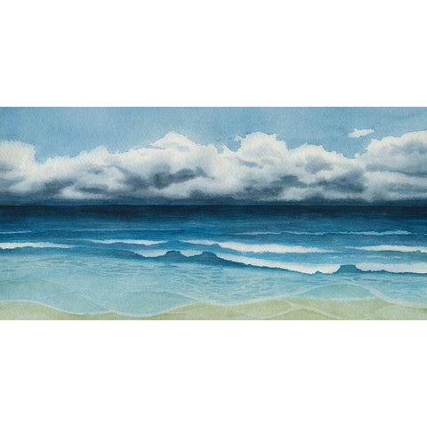 Blue Day III White Modern Wood Framed Art Print by Popp, Grace