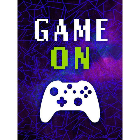 Its Game On II White Modern Wood Framed Art Print by Barnes, Victoria