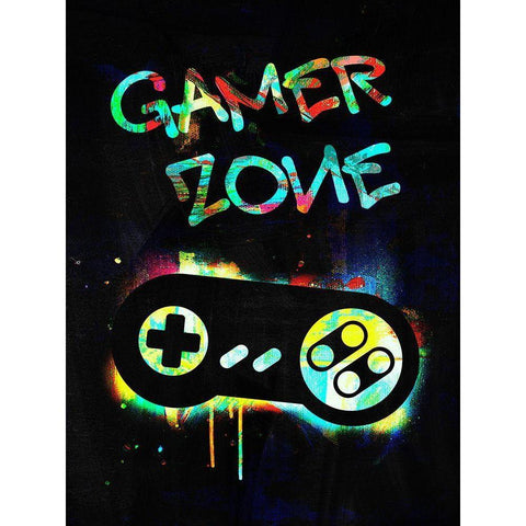 Gamer Tag IV Gold Ornate Wood Framed Art Print with Double Matting by Barnes, Victoria