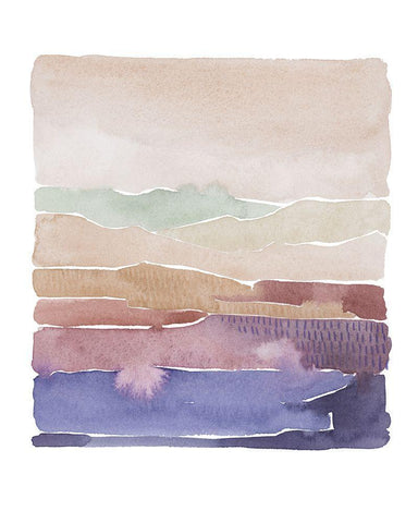 Valley of Color I Black Ornate Wood Framed Art Print with Double Matting by Popp, Grace