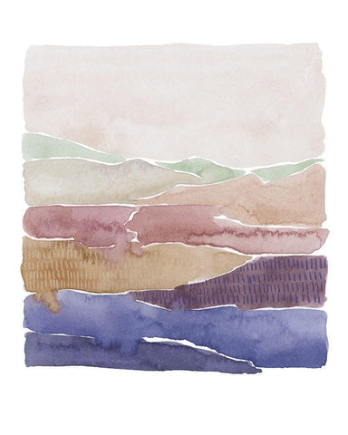 Valley of Color III Black Ornate Wood Framed Art Print with Double Matting by Popp, Grace