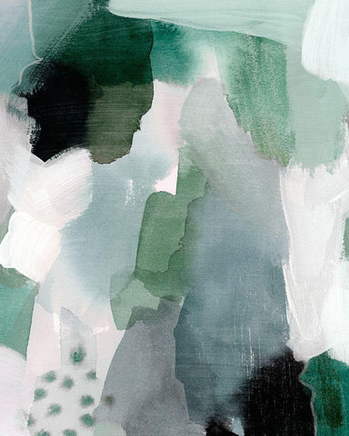 Turquoise Waters I Black Ornate Wood Framed Art Print with Double Matting by Popp, Grace