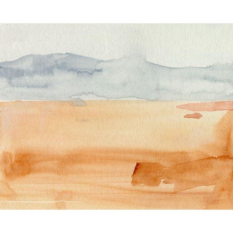 Ash Blue Horizon II White Modern Wood Framed Art Print by Parker, Jennifer Paxton