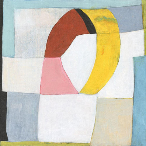 Mediterranean Abstract II Black Modern Wood Framed Art Print with Double Matting by Fuchs, Jodi
