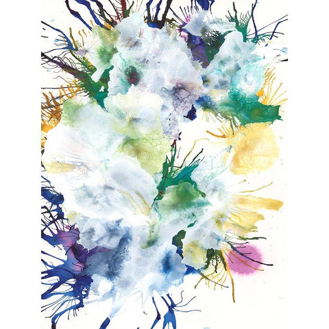 Like An Iris II Black Modern Wood Framed Art Print with Double Matting by Fuchs, Jodi