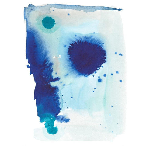 Spare Blue II White Modern Wood Framed Art Print by Fuchs, Jodi