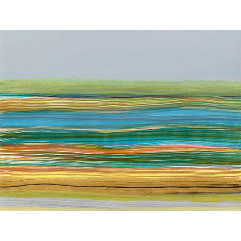 Parallel Striae II Gold Ornate Wood Framed Art Print with Double Matting by Fuchs, Jodi
