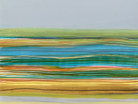 Parallel Striae II White Modern Wood Framed Art Print with Double Matting by Fuchs, Jodi