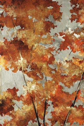 Autumns Gold Black Ornate Wood Framed Art Print with Double Matting by Edmunds, Sydney