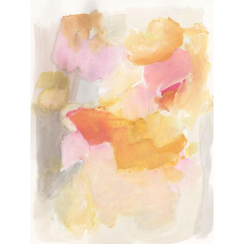 Warm Petals I Black Modern Wood Framed Art Print with Double Matting by Fuchs, Jodi