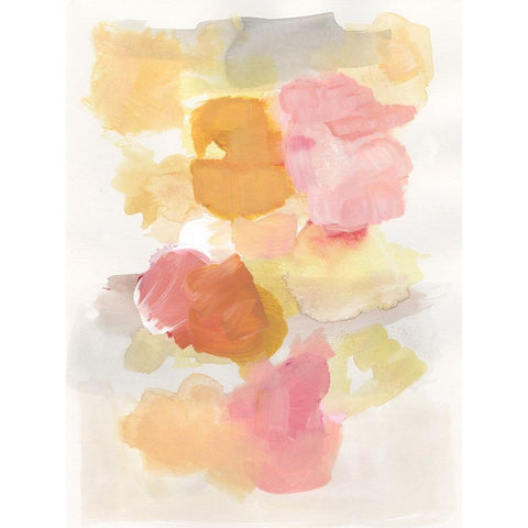 Warm Petals II Black Modern Wood Framed Art Print with Double Matting by Fuchs, Jodi