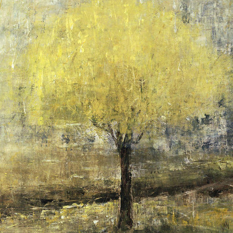 Lemon Lit Tree Black Ornate Wood Framed Art Print with Double Matting by Maas, Jodi