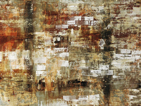 Brick Wall White Modern Wood Framed Art Print with Double Matting by Henry, Alexys