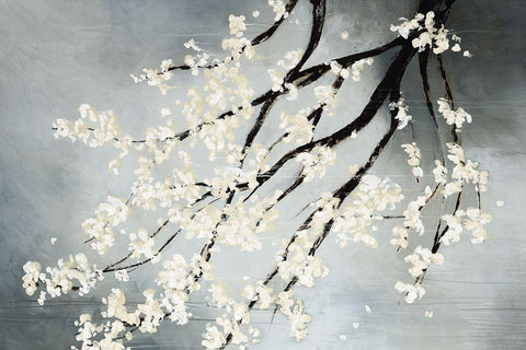 Cherry Tree Black Ornate Wood Framed Art Print with Double Matting by Taylor, Kari