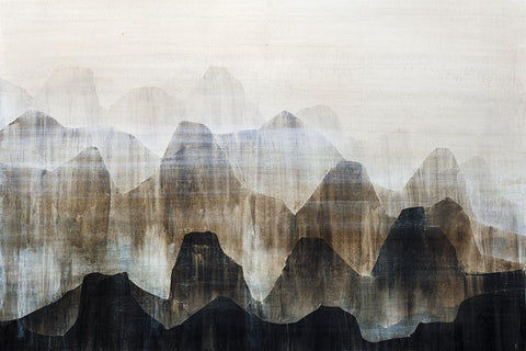 Distant Vistas II Black Ornate Wood Framed Art Print with Double Matting by Douglass, Farrell