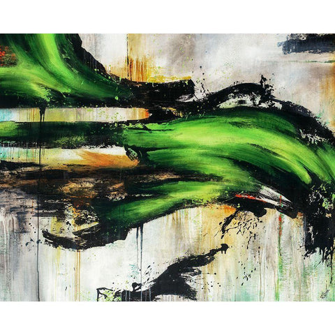 Emerald Splash Gold Ornate Wood Framed Art Print with Double Matting by Drotar, Rikki