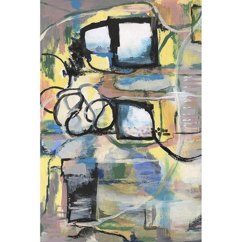 Memory Screen I White Modern Wood Framed Art Print by Willett, Michael