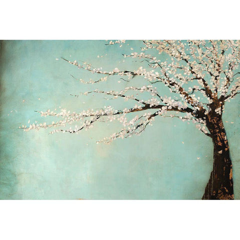 Windy Day White Modern Wood Framed Art Print by Taylor, Kari