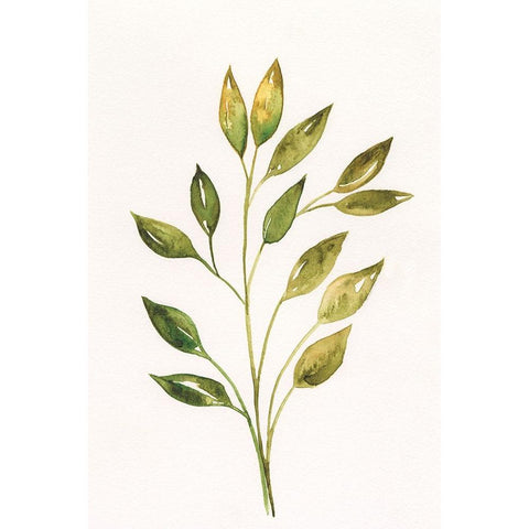 Single Twig II Gold Ornate Wood Framed Art Print with Double Matting by Moore, Regina