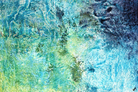 Little Ocean White Modern Wood Framed Art Print with Double Matting by Estes, Tyson