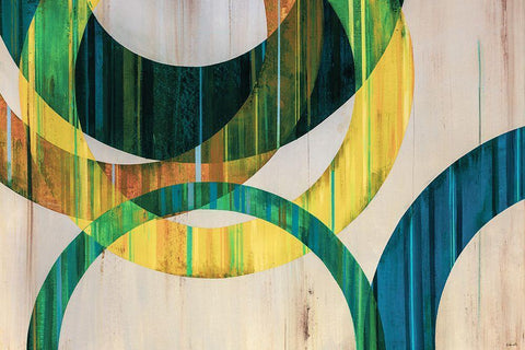 Loopdy Loop White Modern Wood Framed Art Print with Double Matting by Edmunds, Sydney