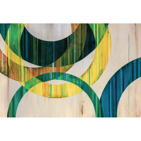 Loopdy Loop Black Modern Wood Framed Art Print by Edmunds, Sydney