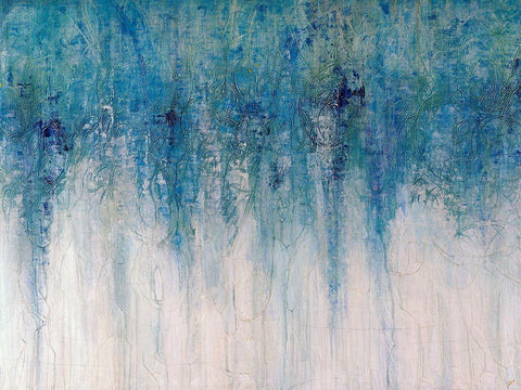 Opal II White Modern Wood Framed Art Print with Double Matting by Schicker, Joshua