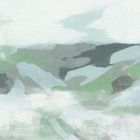 Green Muir II Gold Ornate Wood Framed Art Print with Double Matting by Vess, June Erica