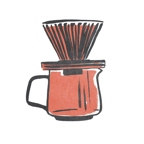 Coffee Kitsch IX Black Modern Wood Framed Art Print by Vess, June Erica