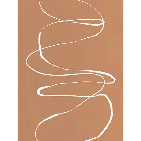 Terracotta Drift I Black Modern Wood Framed Art Print with Double Matting by Warren, Annie