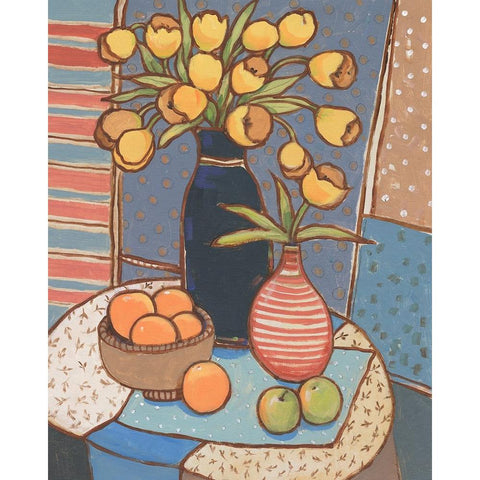 Table Still Life II Gold Ornate Wood Framed Art Print with Double Matting by OToole, Tim