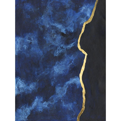 Gilt Indigo I White Modern Wood Framed Art Print by Willett, Michael