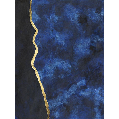 Gilt Indigo II Gold Ornate Wood Framed Art Print with Double Matting by Willett, Michael