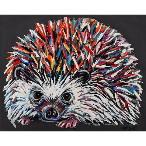 Custom Colorful Hedgehog I Gold Ornate Wood Framed Art Print with Double Matting by Vitaletti, Carolee