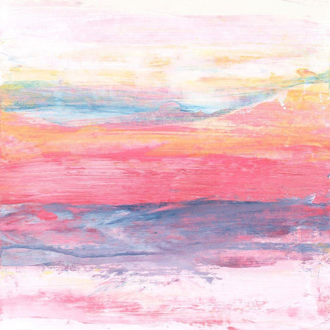 Kona Sunset II Black Modern Wood Framed Art Print with Double Matting by Kaelber, Renee