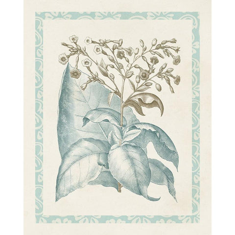 Willow Blue Besler I Gold Ornate Wood Framed Art Print with Double Matting by Vision Studio