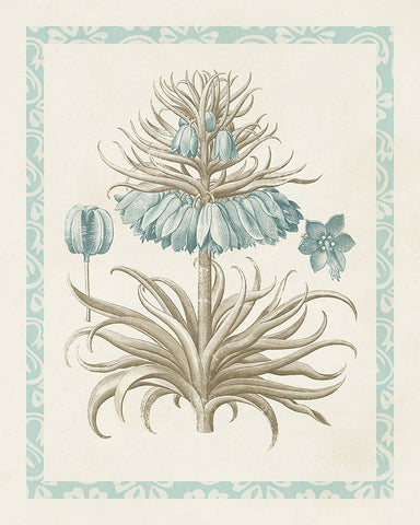 Willow Blue Besler II Black Ornate Wood Framed Art Print with Double Matting by Vision Studio