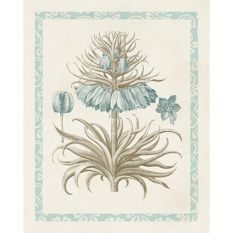 Willow Blue Besler II Black Modern Wood Framed Art Print by Vision Studio