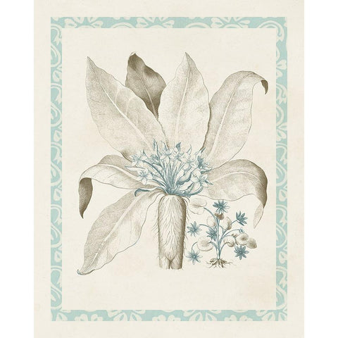 Willow Blue Besler V White Modern Wood Framed Art Print by Vision Studio