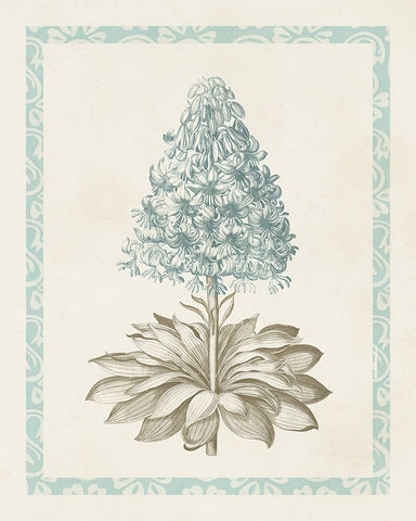 Willow Blue Besler VI Black Ornate Wood Framed Art Print with Double Matting by Vision Studio