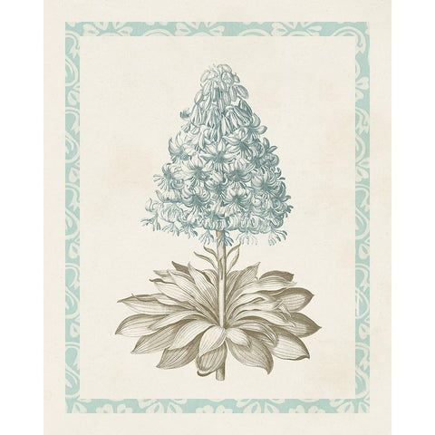 Willow Blue Besler VI Black Modern Wood Framed Art Print with Double Matting by Vision Studio