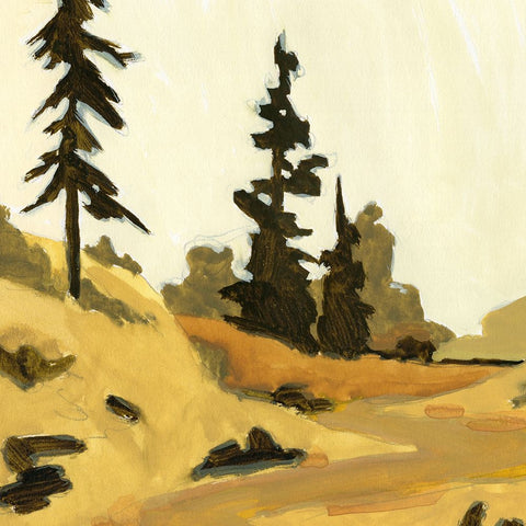 State Park Pine Sketch II Black Ornate Wood Framed Art Print with Double Matting by Green, Jacob
