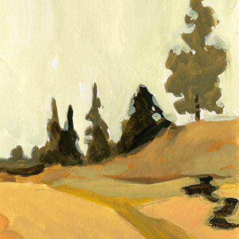 State Park Pine Sketch III White Modern Wood Framed Art Print by Green, Jacob