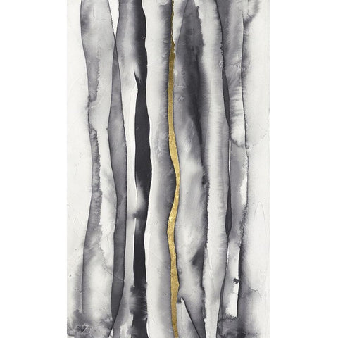 Inked Bands II Black Modern Wood Framed Art Print with Double Matting by Willett, Michael