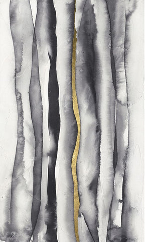Inked Bands II White Modern Wood Framed Art Print with Double Matting by Willett, Michael