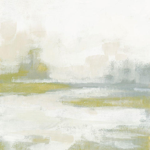 Citron Horizon I Black Modern Wood Framed Art Print by Vess, June Erica